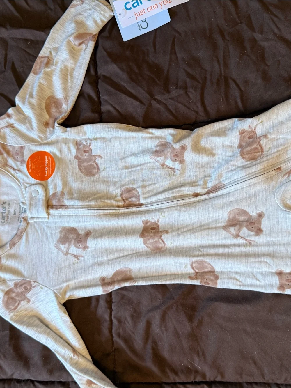 Carter's Cream Koala-Print Zipper Sleep Sack
